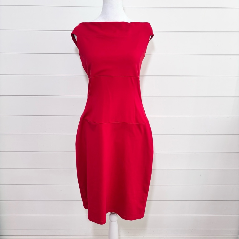 Susana Monaco body con cocktail off the shoulder stretchy redโ dress Size XL